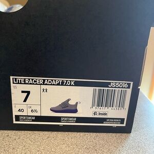 Adidas Lite Racer Adapt 7.0 Kids Shoes - Black and Gray